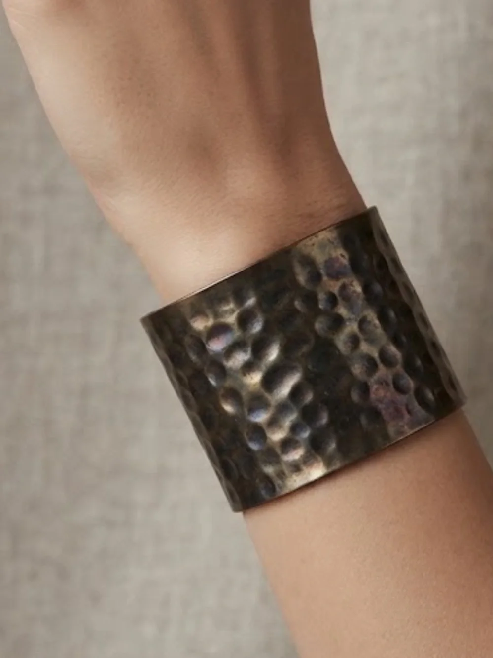 Hammered Metal Cuff Bracelet